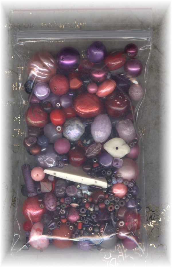 Red purple beads